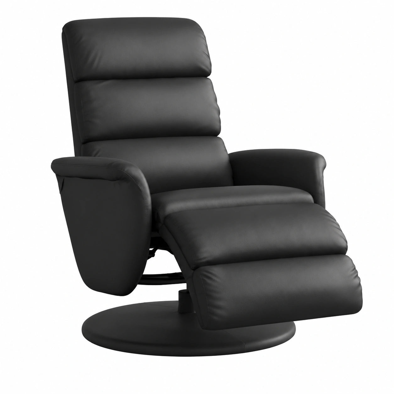 Fauteuil relax, en similicuir, coloris noir, pour le salon