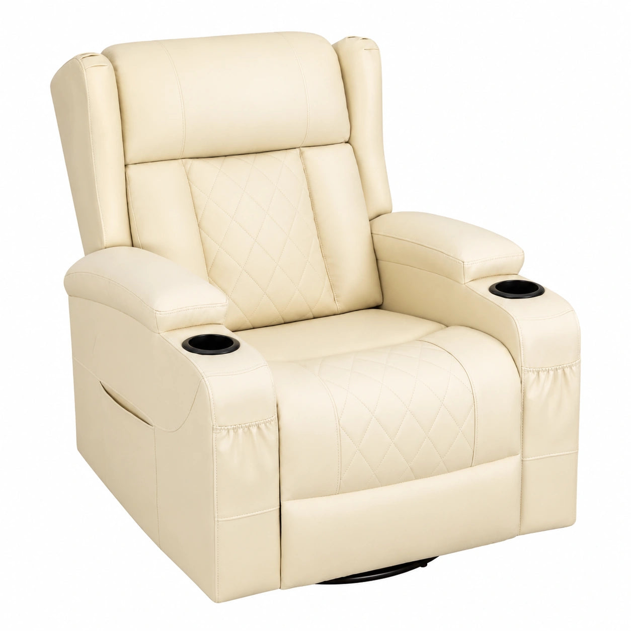 Fauteuil relax, pivotant, coloris beige, pour le salon