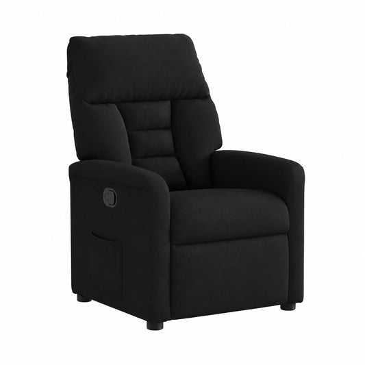 Fauteuil relax, en tissu, coloris noir, pour le salon