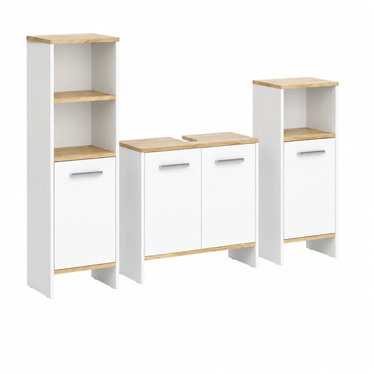 Armoire, en chêne, coloris blanc, pour la chambre