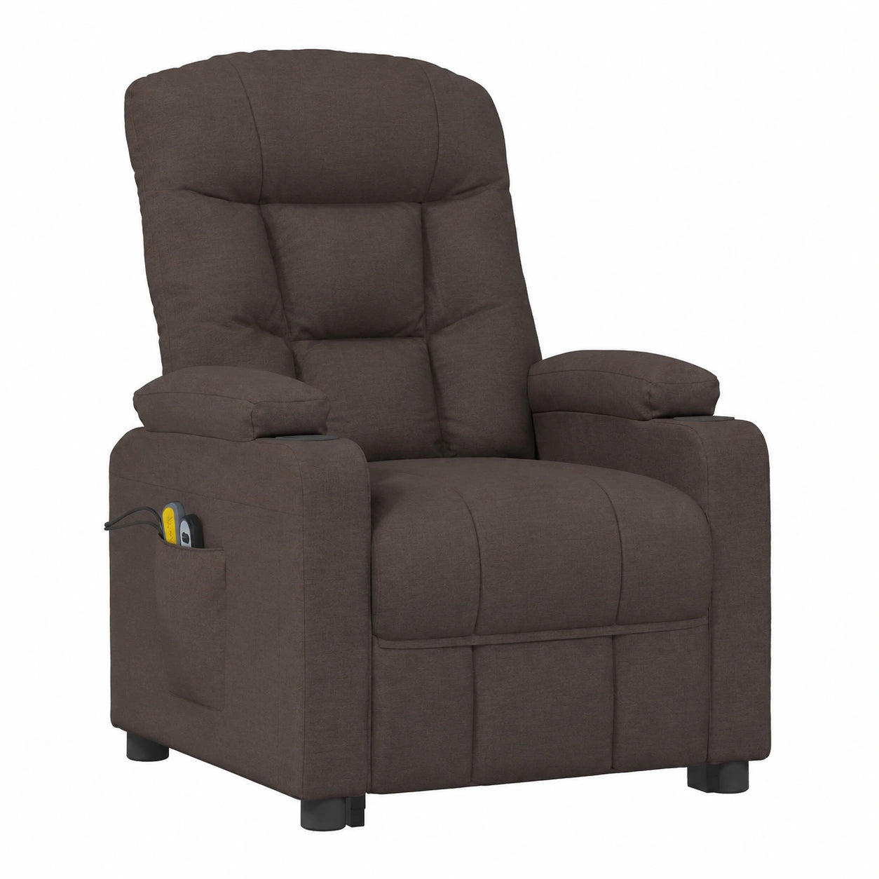 Fauteuil, en tissu, coloris marron, pour le salon ou la chambre