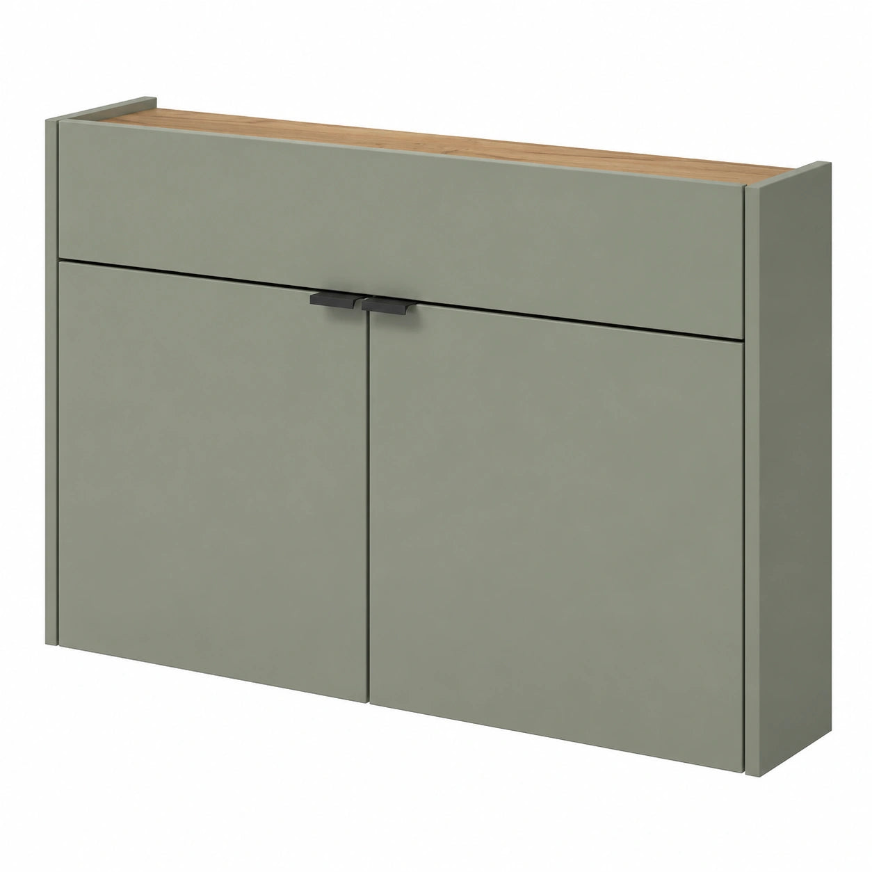 Armoire, en chêne, coloris vert et taupe, 110 x 57 x 22 cm, pour la chambre