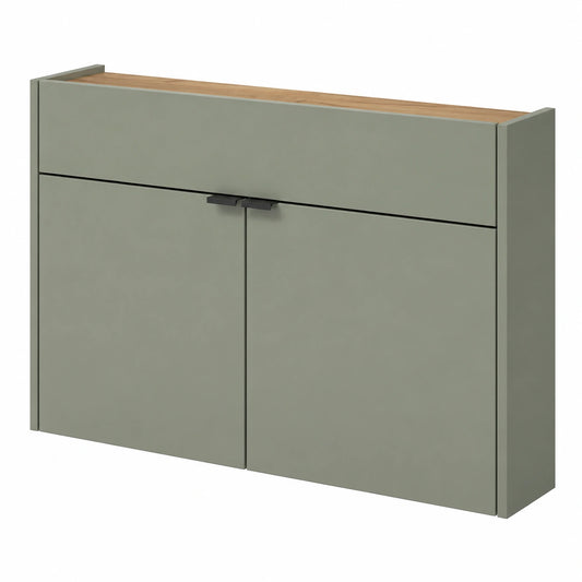 Armoire, en chêne, coloris vert et taupe, 110 x 57 x 22 cm, pour la chambre