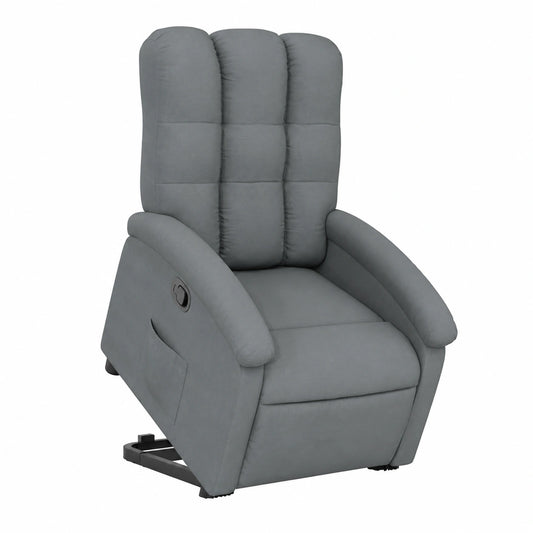 Bureau, en métal et tissu, réglable, rembourré, coloris gris, pour l’espace de travail