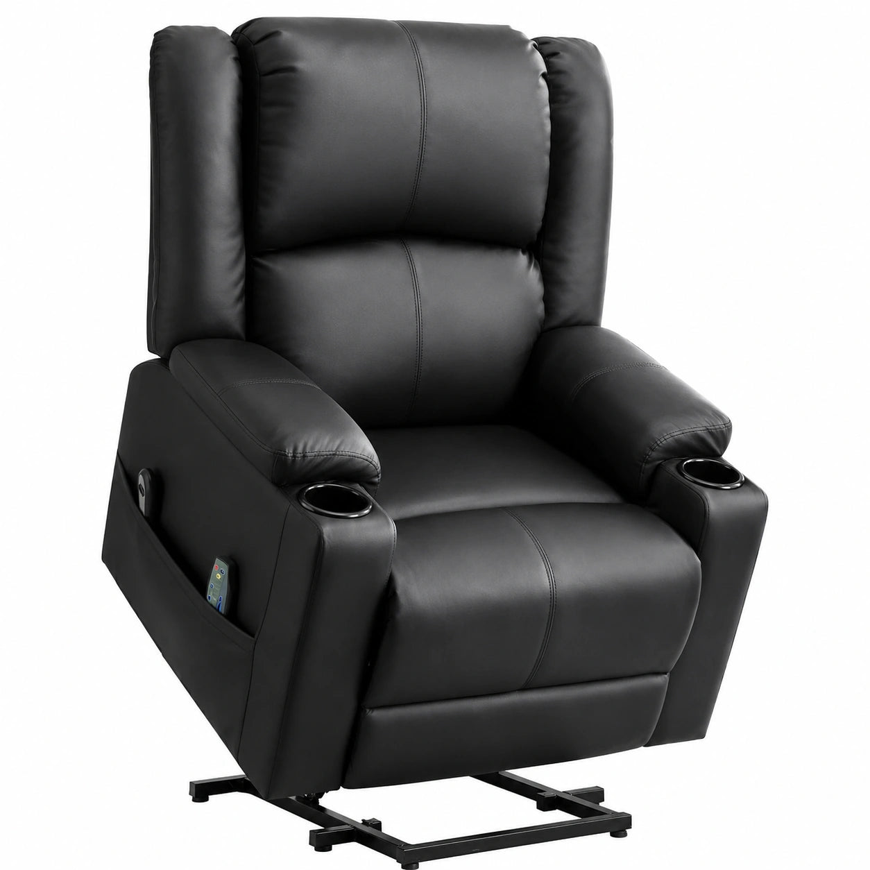 Fauteuil relax, réglable, coloris noir et beige, pour le salon