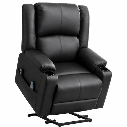 Fauteuil relax, réglable, coloris noir et beige, pour le salon